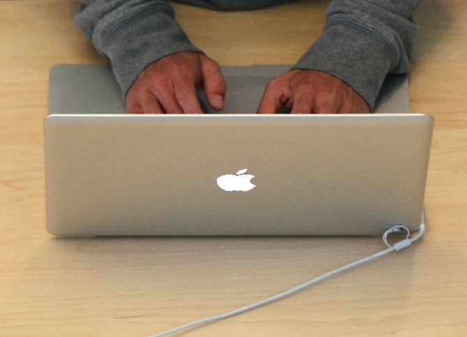 A photo of a MacBook
